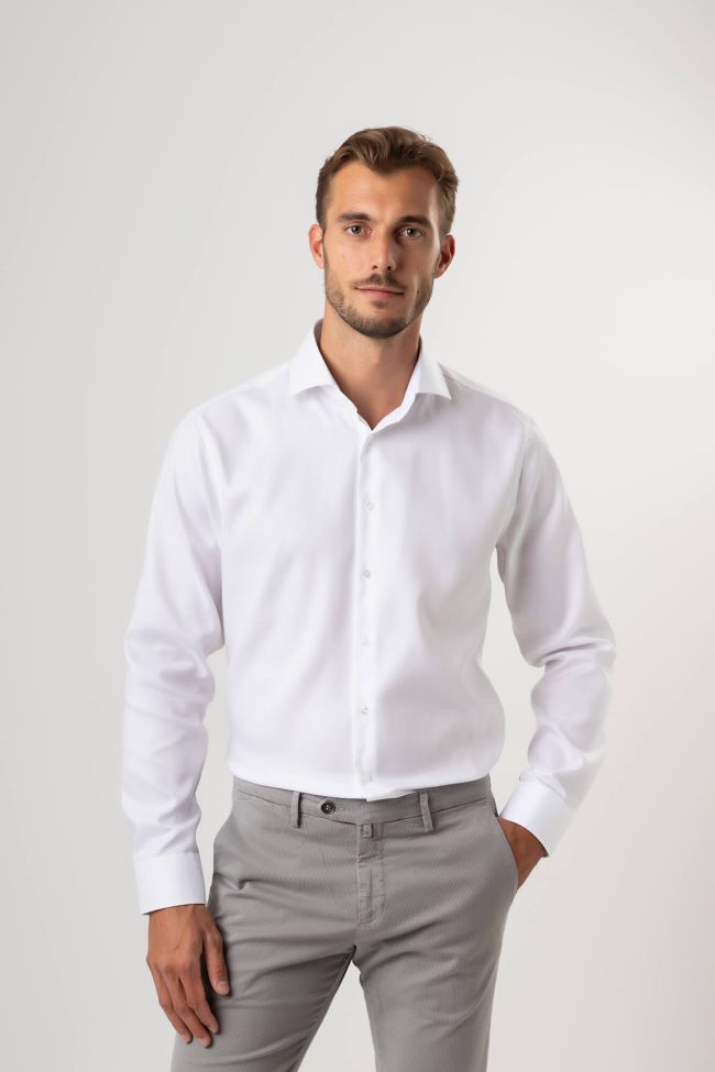 seidensticker Hemd Herren Seidensticker Regular Bügelfreie Einfarbig 100% Baumwolle kragen Französisch Lange Ärmel Online Outlet