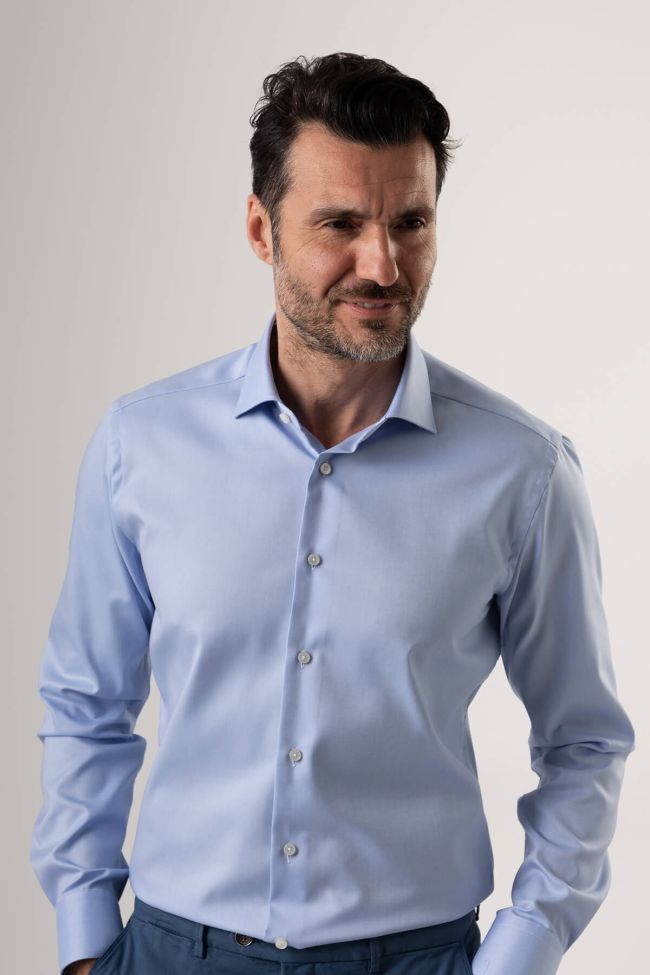 xacus Hemd Herren Xacus Regular Bügelfreie Einfarbig 100% Baumwolle kragen Französisch Lange Ärmel Neuheiten