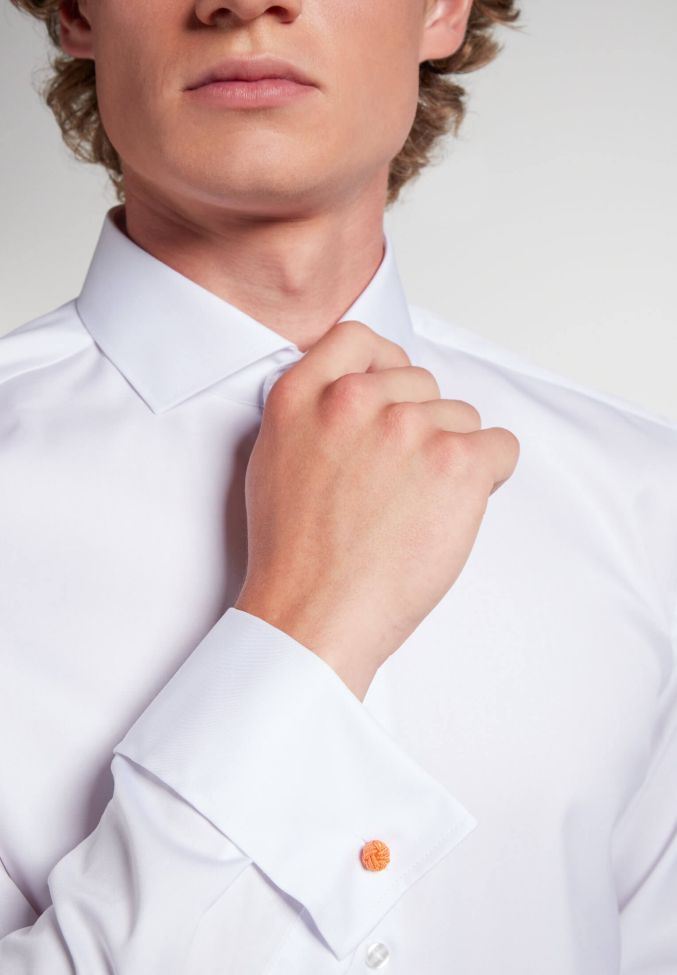 eterna Hemd Herren Eterna Slim Bügelfreie kragen Französisch Lange Ärmel Tiefpreis