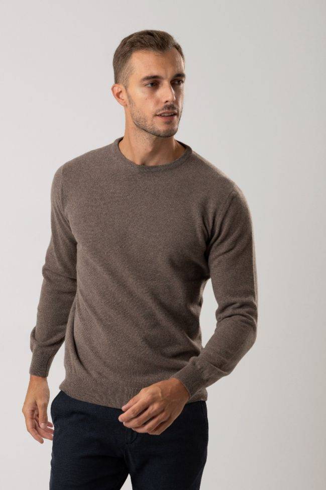 privati firenze Strickwaren Herren Privati Firenze Rundhalsausschnitt Slim Einfarbig 100% Kaschmir Riesige Rabatte