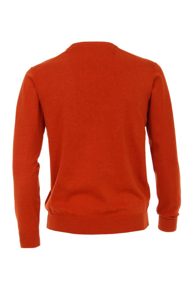casamoda Strickwaren Herren Casamoda V-Ausschnitt Classic Einfarbig 100% Baumwolle Im Verkauf