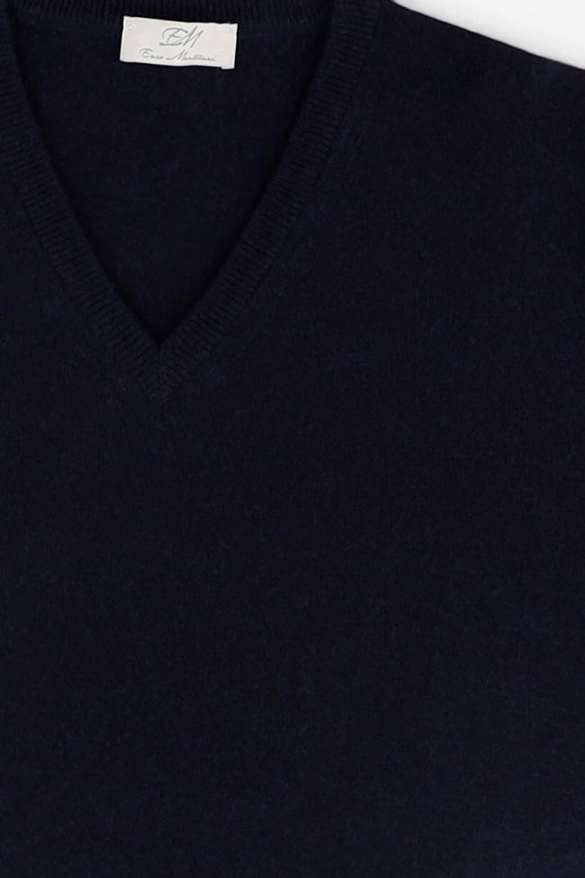 enzo mantovani Strickwaren Herren Enzo Mantovani V-Ausschnitt Regular Einfarbig 100% Kaschmir zollfrei