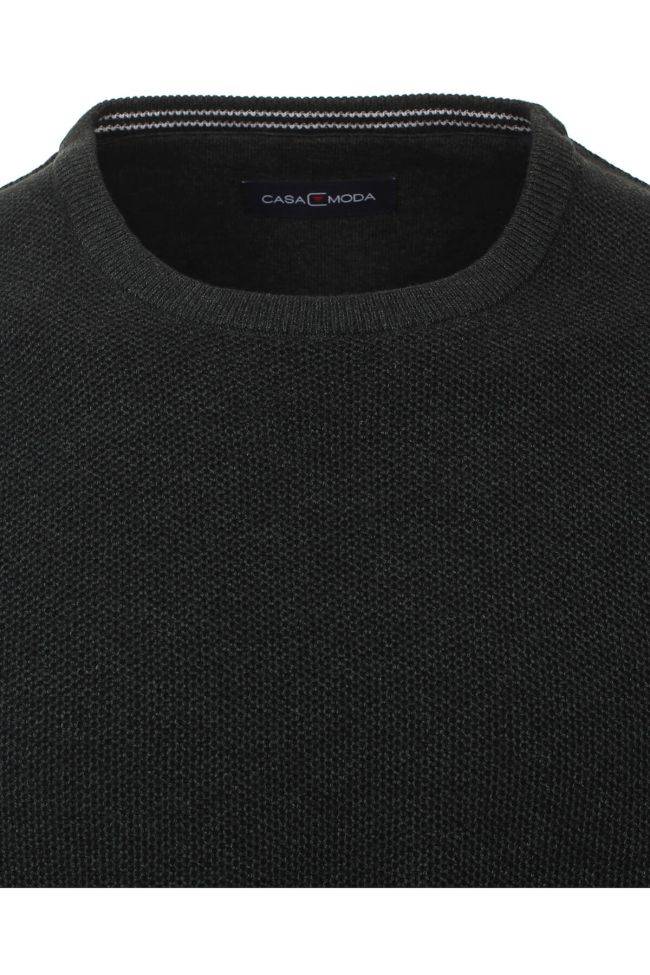 casamoda Strickwaren Herren Casamoda Rundhalsausschnitt Classic Einfarbig 100% Baumwolle Fabrikverkauf