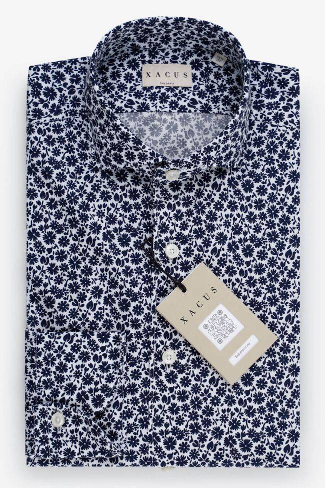 xacus Hemd Herren Xacus Regular Muster 100% Baumwolle gewaschen kragen Französisch Lange Ärmel