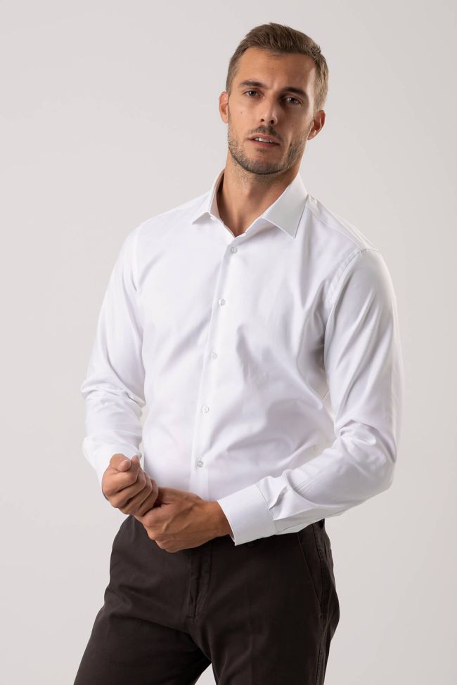 ingram Hemd Herren Ingram Slim Einfarbig 100% Baumwolle kragen Italienisch Lange Ärmel Bestseller