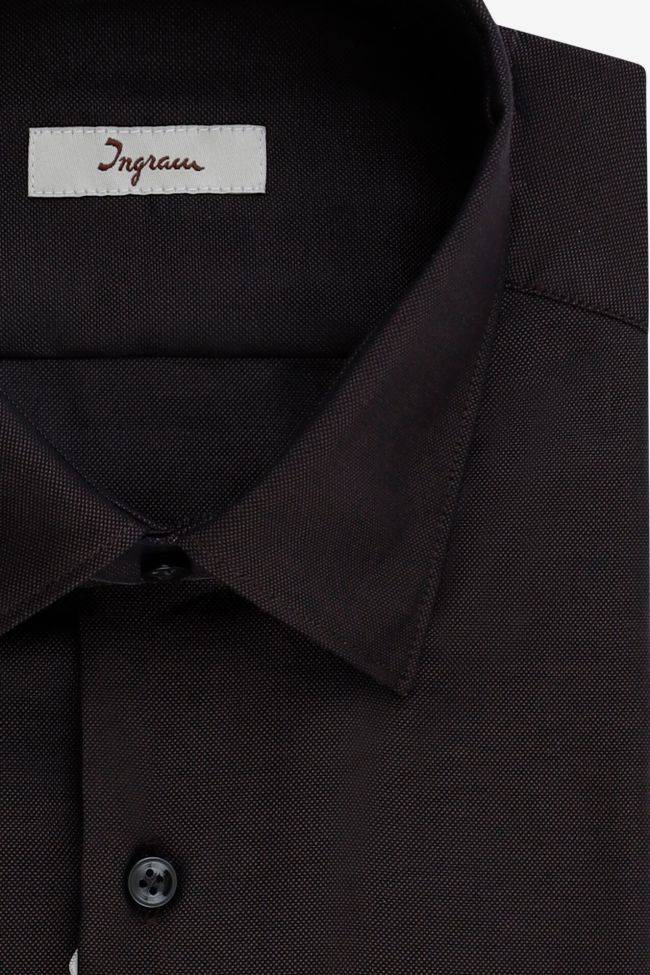 ingram Hemd Herren Ingram Slim Halb Unifarben 100% Baumwolle kragen Italienisch Lange Ärmel Wochenangebot