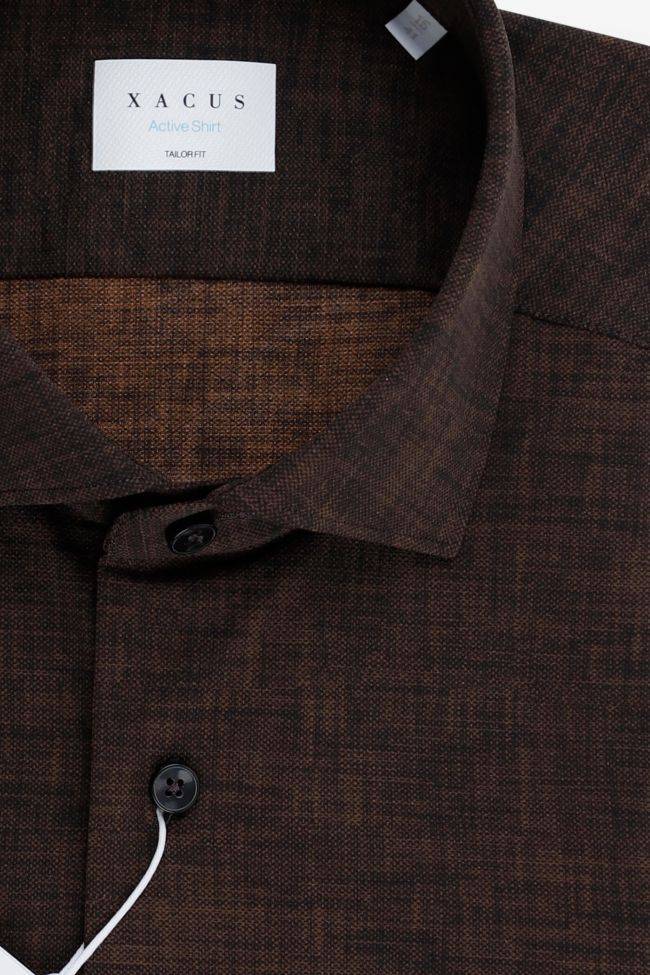 xacus Hemd Herren Xacus Regular Einfarbig 86% polyamide 14% elastane kragen Französisch Lange Ärmel Letzte 2 Tage