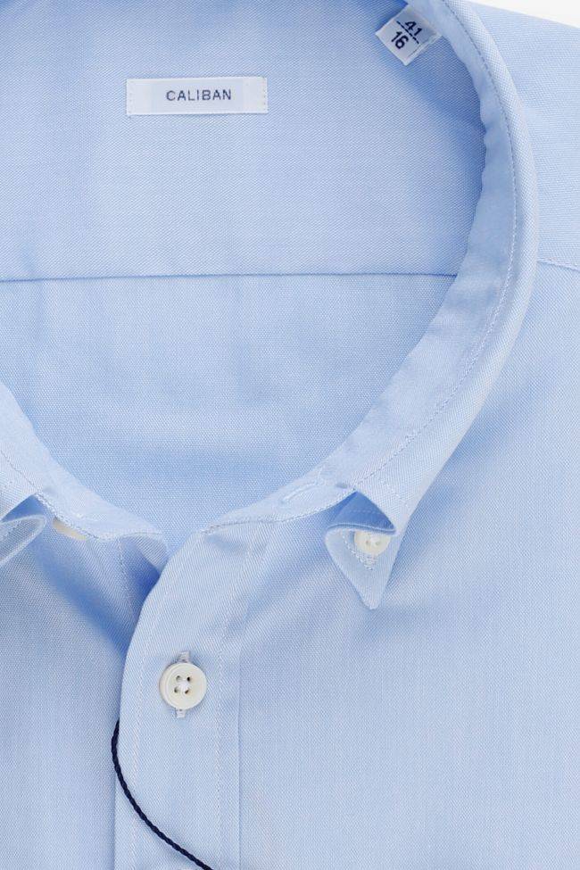 caliban Hemd Herren Caliban Regular Einfarbig 100% Baumwolle kragen Button-Down Lange Ärmel Bis zu 60% Rabatt