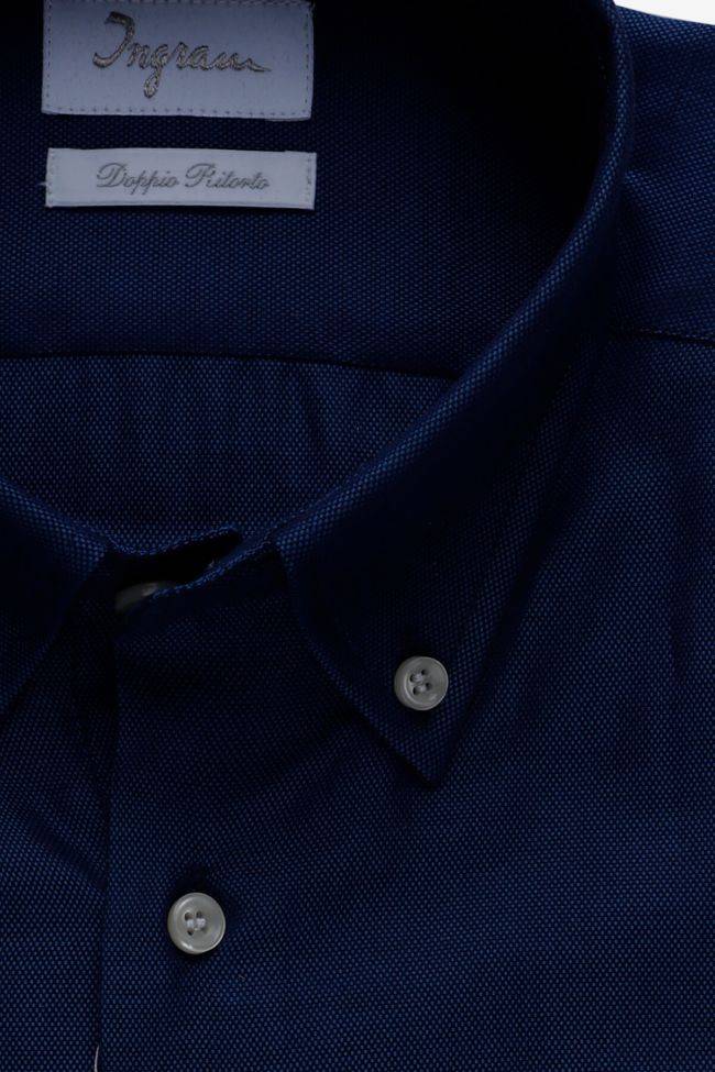 ingram Hemd Herren Ingram Regular Einfarbig 100% Baumwolle kragen Button-Down Lange Ärmel Bis zu 65% Rabatt