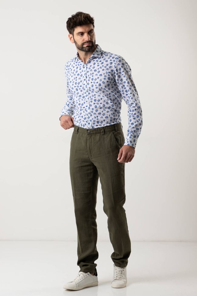 meyer Hose Herren Meyer Chinos Regular Einfarbig 100% Leinen Exklusivangebot
