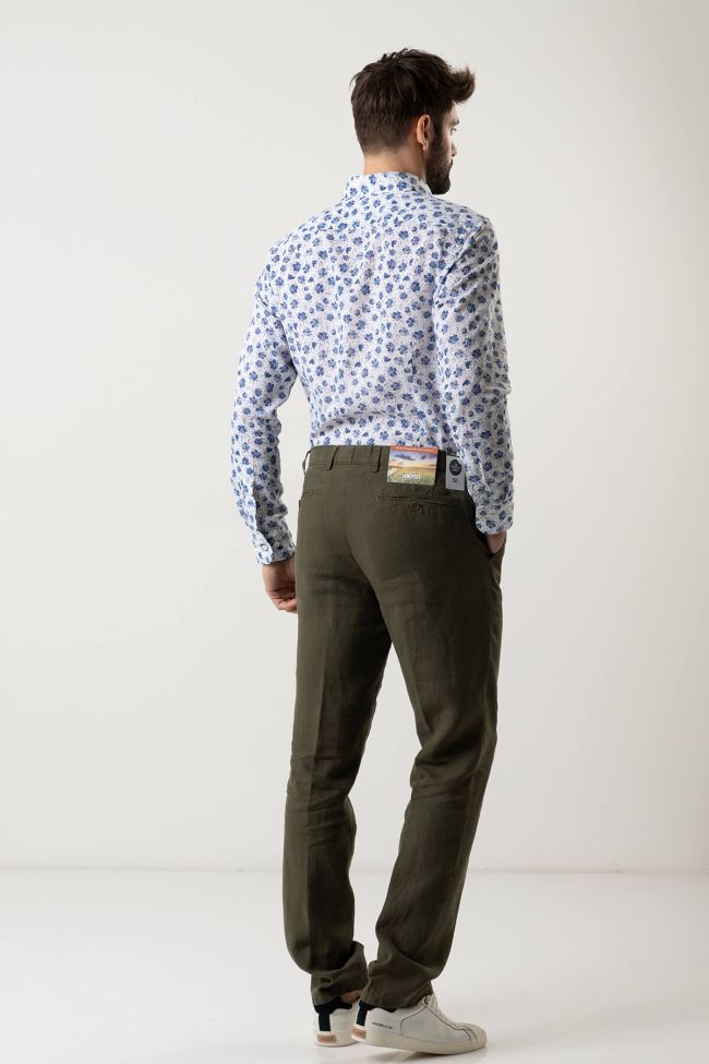 meyer Hose Herren Meyer Chinos Regular Einfarbig 100% Leinen Exklusivangebot