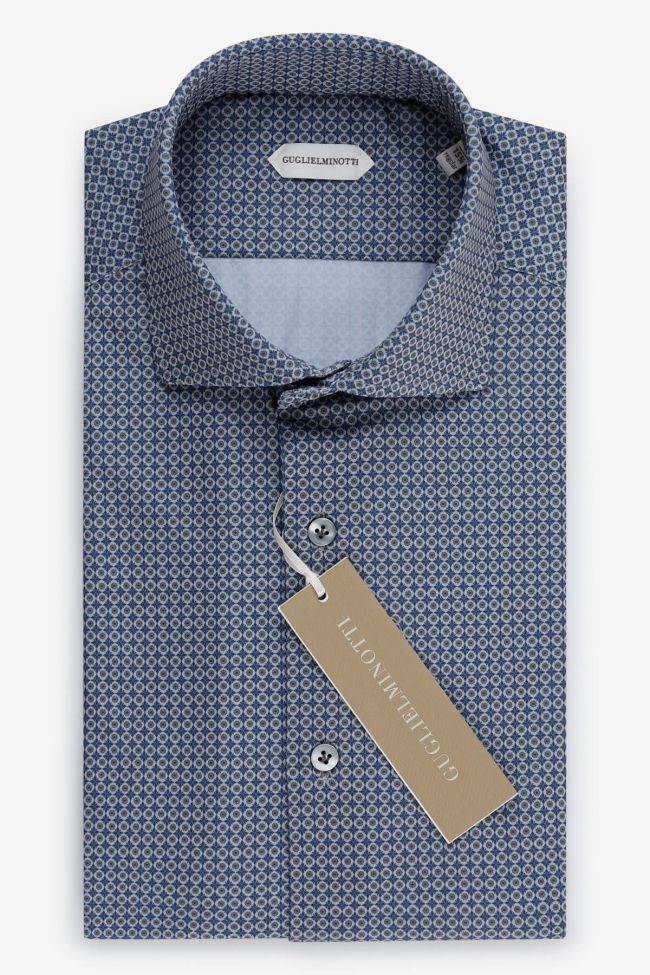guglielminotti Hemd Herren Guglielminotti Regular Halb Unifarben 85% poliammide 15% elastam kragen Französisch Lange Ärmel Top Angebot