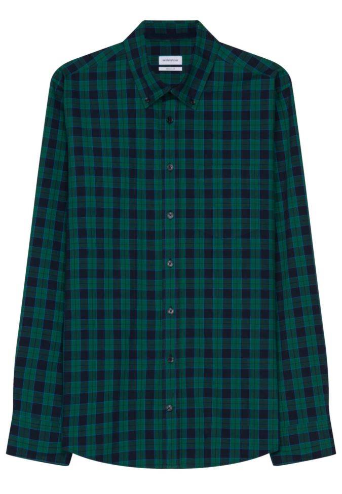 seidensticker Hemd Herren Seidensticker Regular Bügelfreie Karo kragen Button-Down Lange Ärmel Blitzangebot