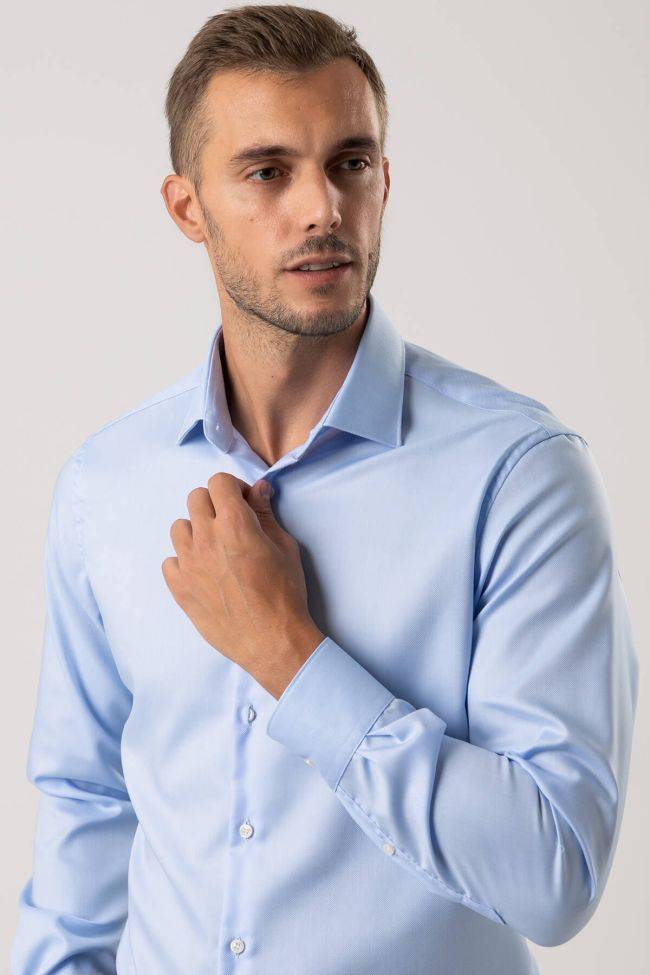 ingram Hemd Herren Ingram Slim Bügelfreie Einfarbig 100% Baumwolle kragen Italienisch Lange Ärmel Wochenangebot