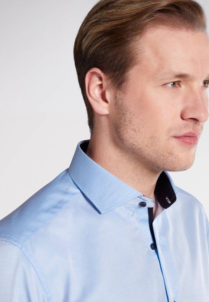 eterna Hemd Herren Eterna Slim Bügelfreie kragen Französisch Lange Ärmel Nur noch ein Tag übrig