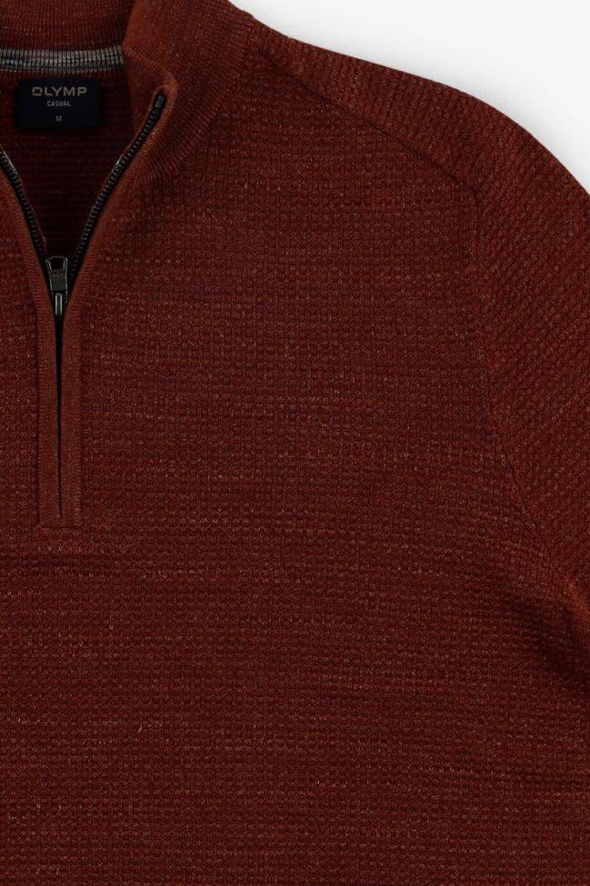 olymp Strickwaren Herren Olymp Reißverschluss Classic Halb Unifarben 100% Baumwolle Meist gekauft