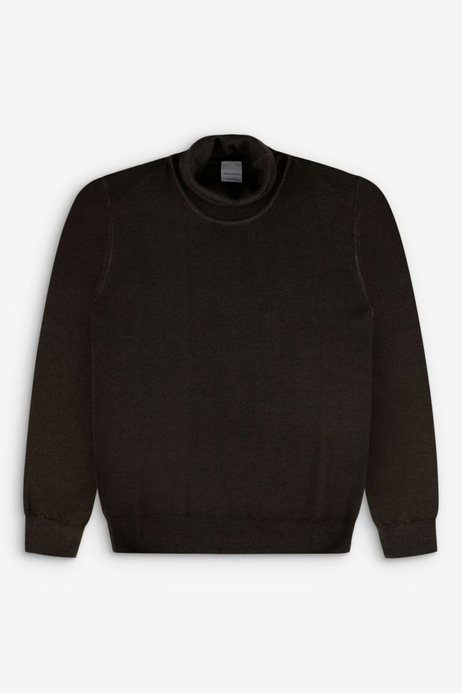 primo emporio Strickwaren Herren Primo Emporio hoher Kragen Slim Einfarbig 100% Wolle Fabrik Onlineshop