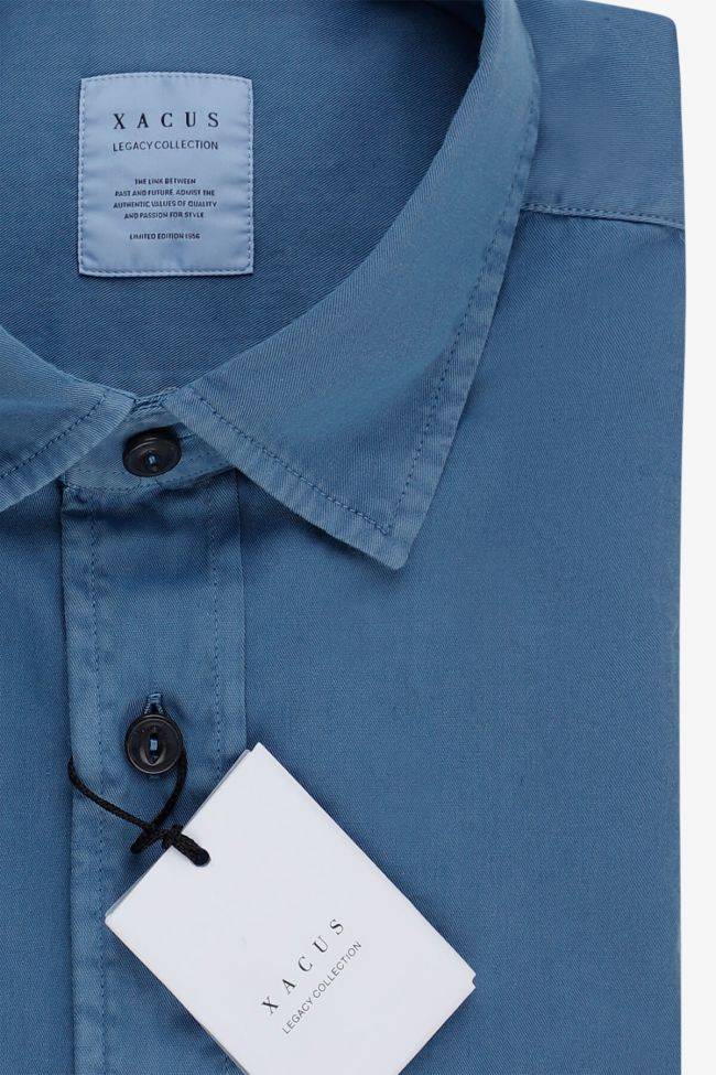 xacus Hemd Herren Xacus Regular Einfarbig 100% Baumwolle kragen Italienisch Lange Ärmel Online Shopping
