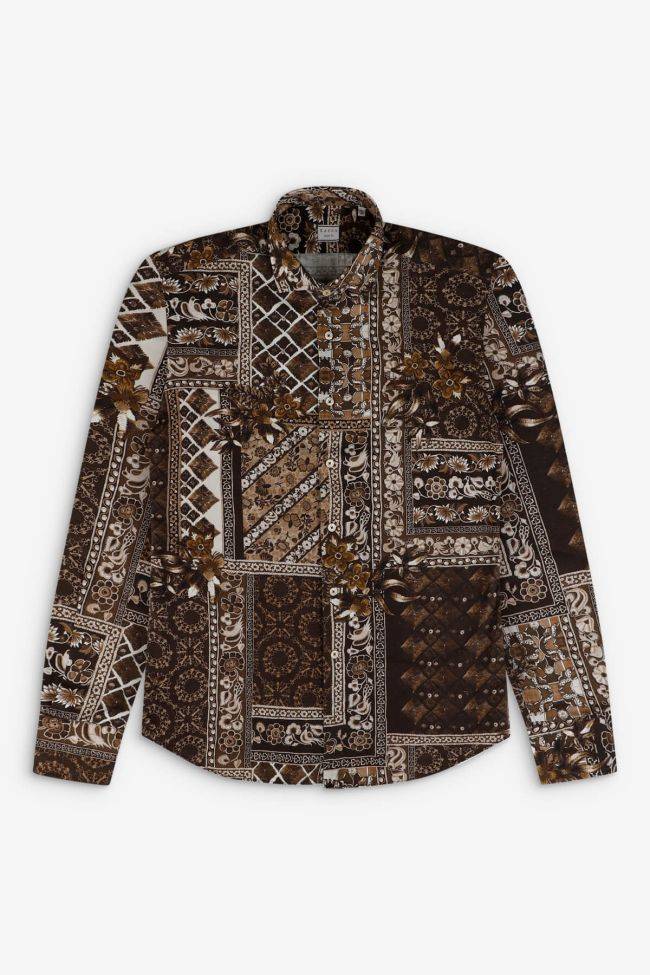 xacus Hemd Herren Xacus Regular Muster 80% BW 20% WO kragen Französisch Lange Ärmel Cyber Monday