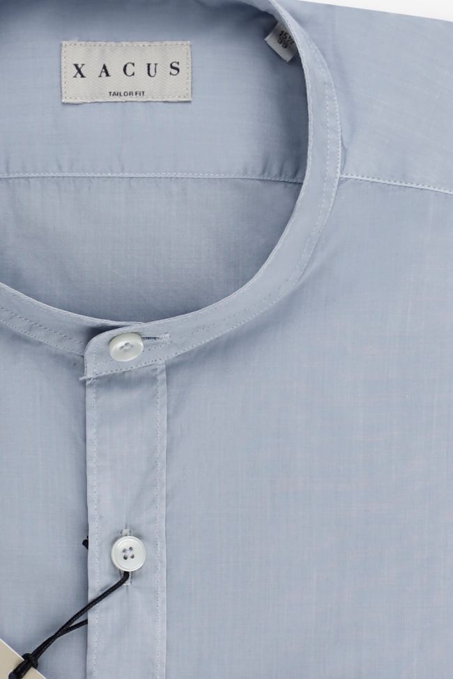 xacus Hemd Herren Xacus Regular Einfarbig 100% Baumwolle kragen Mandarinkragen Lange Ärmel Weihnachtsangebot