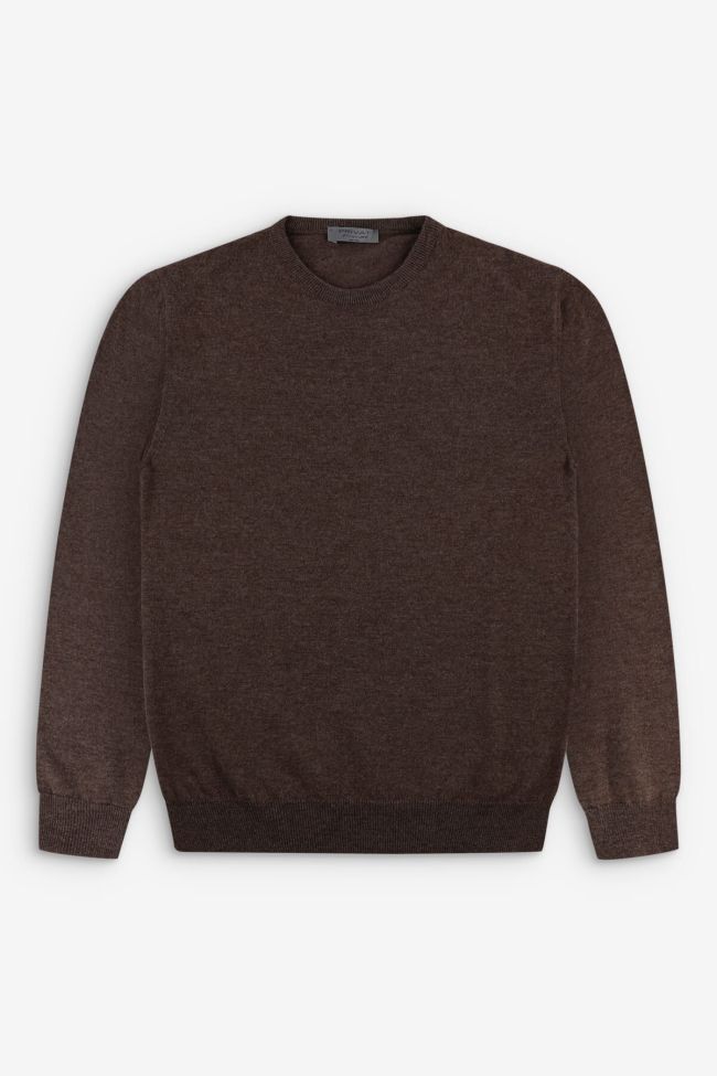 privati firenze Strickwaren Herren Privati Firenze Rundhalsausschnitt Slim Einfarbig 70% Wolle, 30% Kaschmir Zeitlich begrenztes Angebot