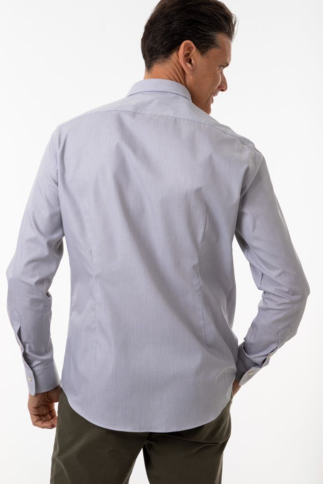 ingram Hemd Herren Ingram Slim Streifen 100% Baumwolle kragen Italienisch Lange Ärmel Letzte 3 Tage