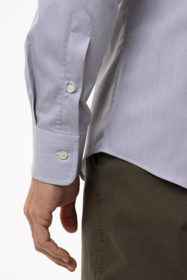ingram Hemd Herren Ingram Slim Streifen 100% Baumwolle kragen Italienisch Lange Ärmel Letzte 3 Tage