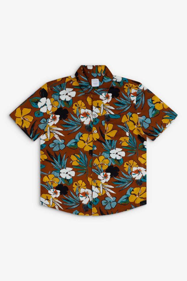 xacus Hemd Herren Xacus Regular Muster 100% Viskose kragen Hawaiikragen Kurze Ärmel Neueste Stile