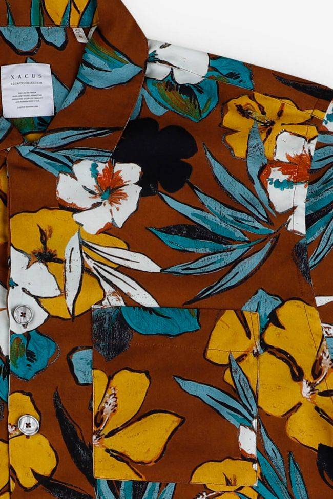 xacus Hemd Herren Xacus Regular Muster 100% Viskose kragen Hawaiikragen Kurze Ärmel Neueste Stile