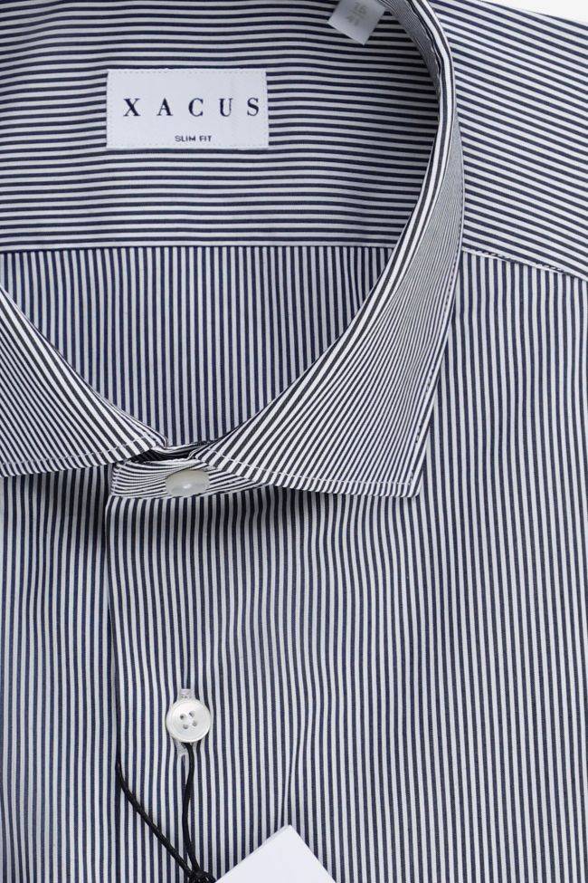 xacus Hemd Herren Xacus Slim Streifen 72% Baumwolle 3% elastan 25% pa kragen Französisch Lange Ärmel Bis zu 65% Rabatt
