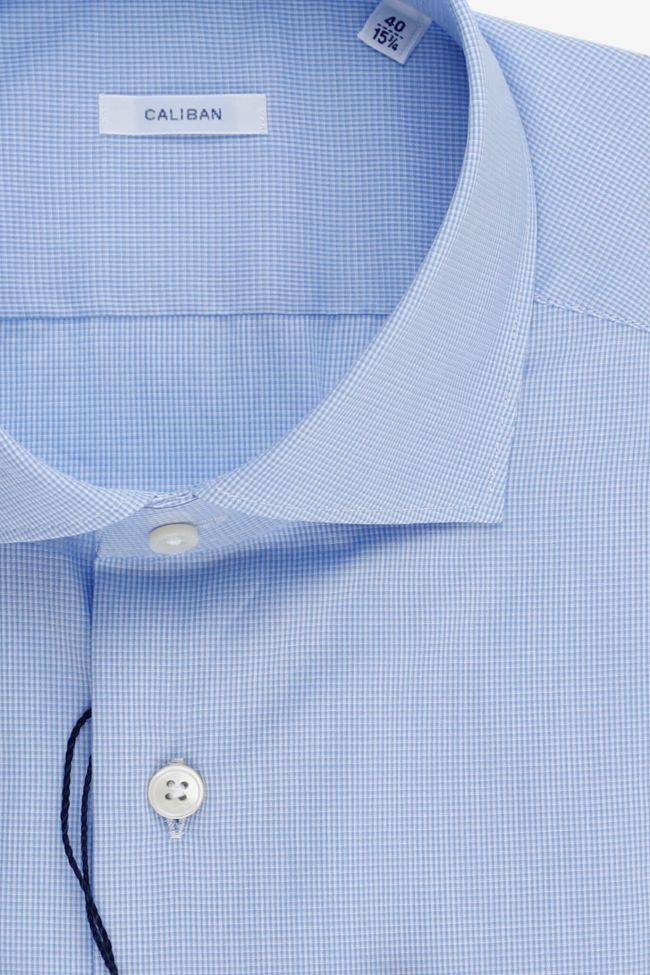 caliban Hemd Herren Caliban Slim Halb Unifarben 100% Baumwolle kragen Französisch Lange Ärmel Sonderangebot der Fabrik