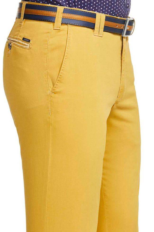 meyer Hose Herren Meyer Chinos Regular Einfarbig 97% Baumwolle 3% elastan Lagerräumung