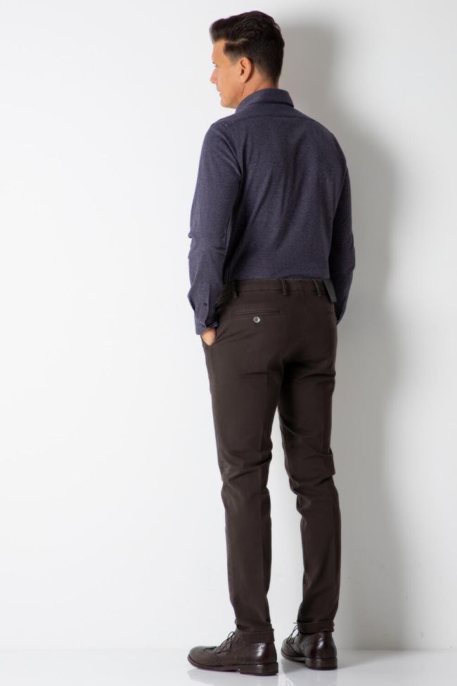 b-settecento Hose Herren B-Settecento Chinos Slim Halb Unifarben 97% Baumwolle 3% elastan Top Angebot