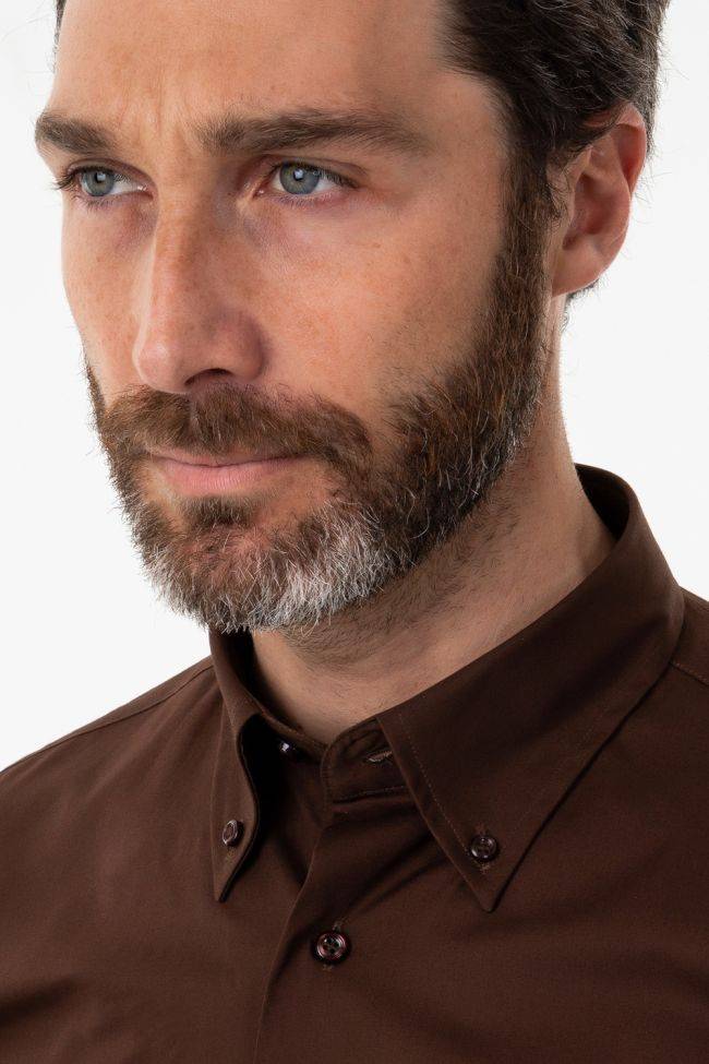 aplomb Hemd Herren Aplomb Classic Einfarbig 100% Baumwolle kragen Button-Down Lange Ärmel Saisonale Angebote