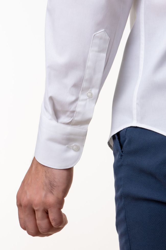 aplomb Hemd Herren Aplomb Slim Einfarbig 97% Baumwolle 3% elastan kragen Italienisch Lange Ärmel VIP-Rabatte