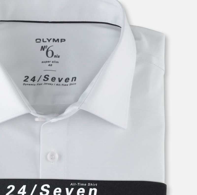 olymp Hemd Herren Olymp Classic Einfarbig kragen Italienisch Kurze Ärmel Tiefpreis
