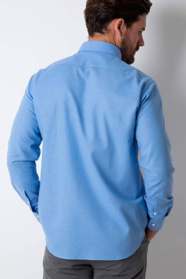 ingram Hemd Herren Ingram Regular Einfarbig 80% Baumwolle 20% Leinen kragen Button-Down Lange Ärmel Kostenlose Rückgabe