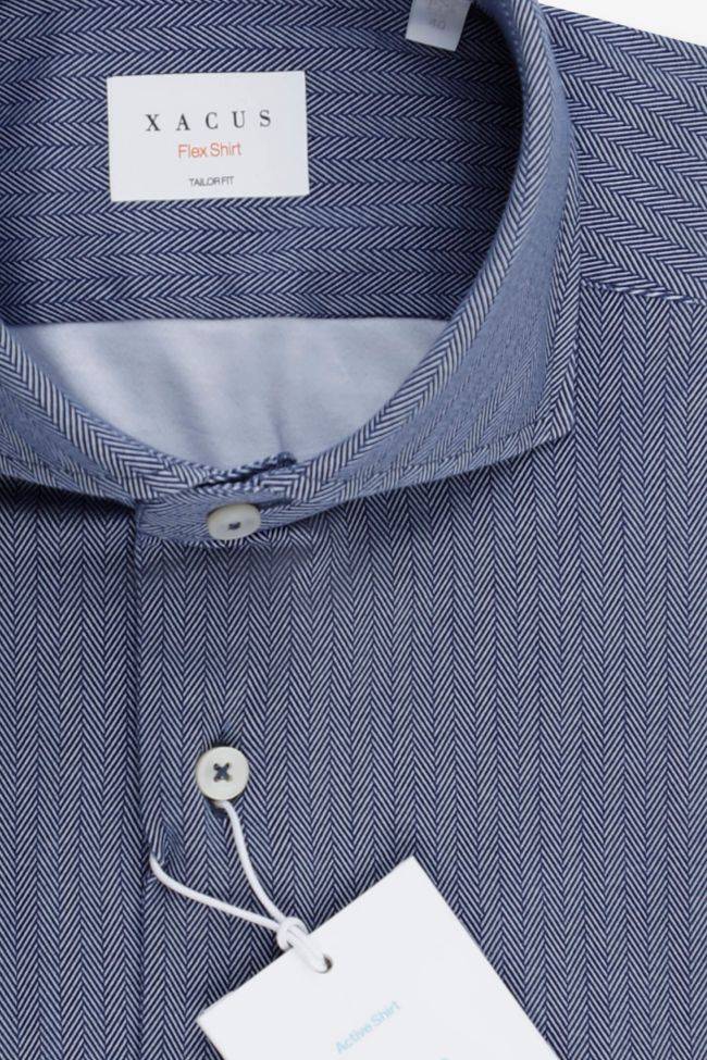 xacus Hemd Herren Xacus Regular Bügelfreie Halb Unifarben 90% Baumwolle 10% Polyester kragen Französisch Lange Ärmel Speichern exportieren