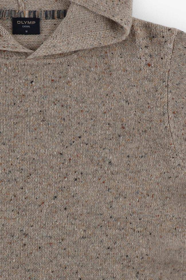 olymp Strickwaren Herren Olymp Hood Classic Halb Unifarben 40% wool 40% cotton 20% pa Versandkostenfrei