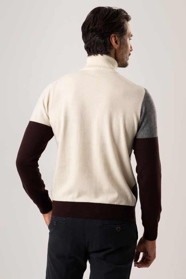 privati firenze Strickwaren Herren Privati Firenze hoher Kragen Slim Muster 100% Merinowolle Cyber Monday