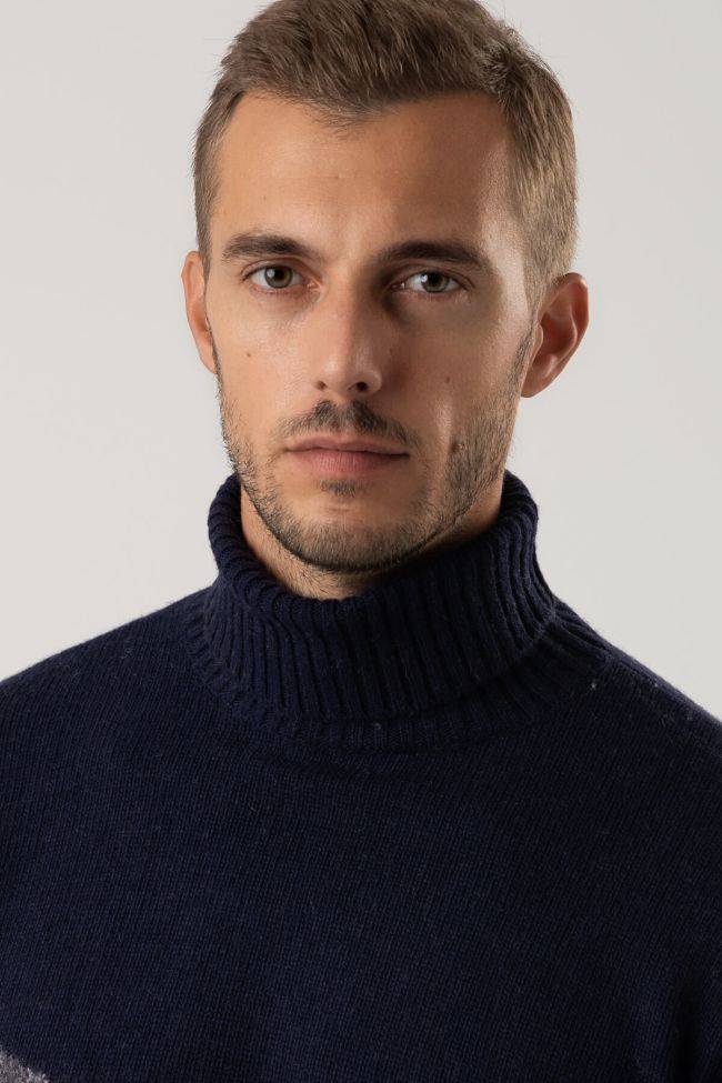 privati firenze Strickwaren Herren Privati Firenze hoher Kragen Slim Muster 50% wool 20% pa 20%vi 10% cashmere Lagerräumung