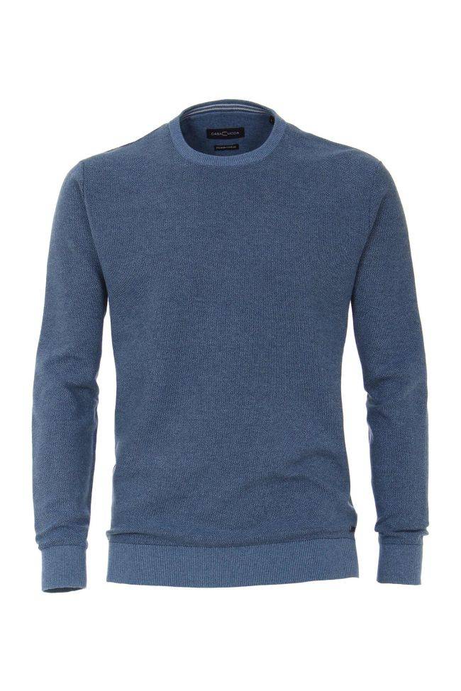 casamoda Strickwaren Herren Casamoda Rundhalsausschnitt Classic Einfarbig 90% Baumwolle 10% Polyester
