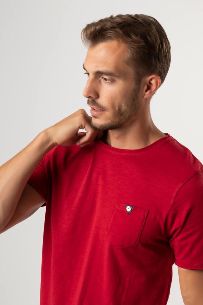 one & way T-shirt Herren One & Way Slim Einfarbig 100% Baumwolle Kurze Ärmel Clearance-Verkauf