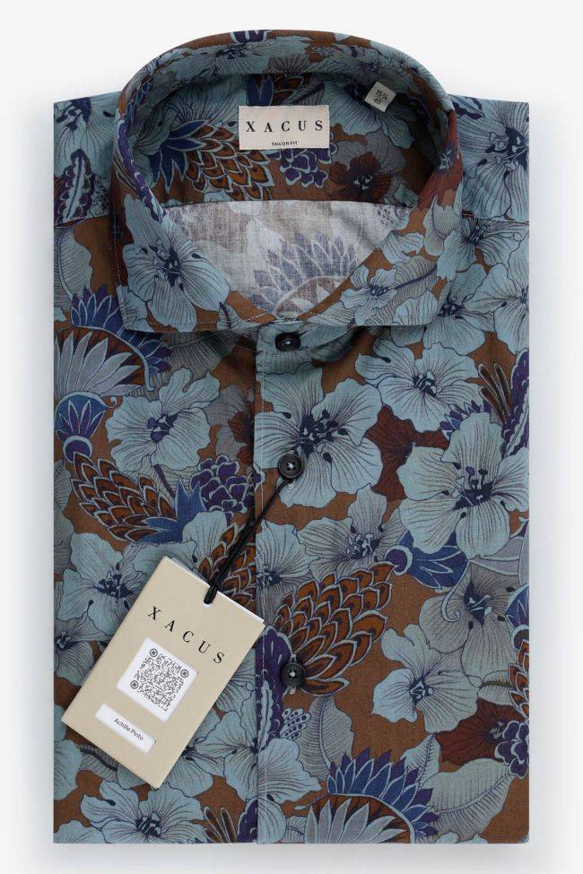 xacus Hemd Herren Xacus Regular Muster 100% Baumwolle gewaschen kragen Französisch Lange Ärmel 50% Rabatt für begrenzte Zeit