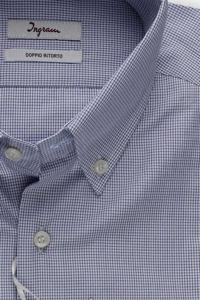 ingram Hemd Herren Ingram Slim Karo 100% Baumwolle kragen Button-Down Lange Ärmel 2025