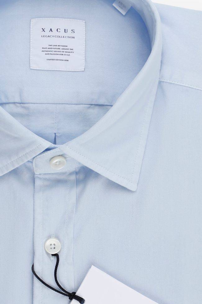 xacus Hemd Herren Xacus Regular Einfarbig 100% Baumwolle kragen Italienisch Lange Ärmel Fabrik Onlineshop