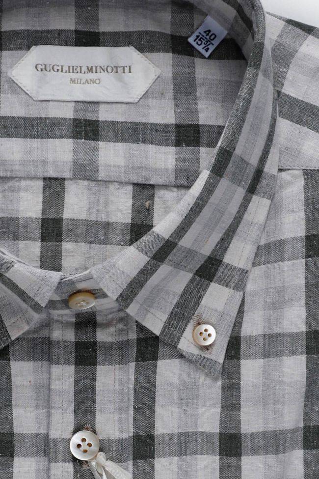 guglielminotti Hemd Herren Guglielminotti Regular Karo 100% Baumwolle kragen Button-Down Lange Ärmel Fabrikpreis