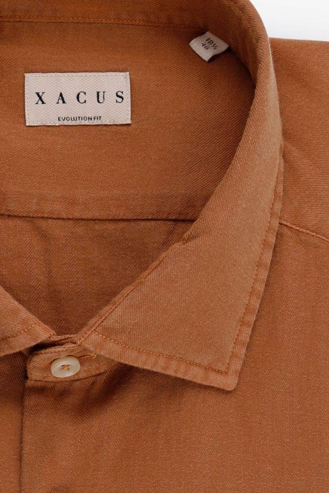 xacus Hemd Herren Xacus Classic Einfarbig 100% Baumwolle gewaschen kragen Französisch Lange Ärmel Rabatt