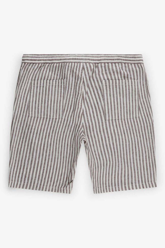 b-style Hose Herren B-Style Bermuda Regular Streifen 51% Leinen 49% Baumwolle Preisnachlass