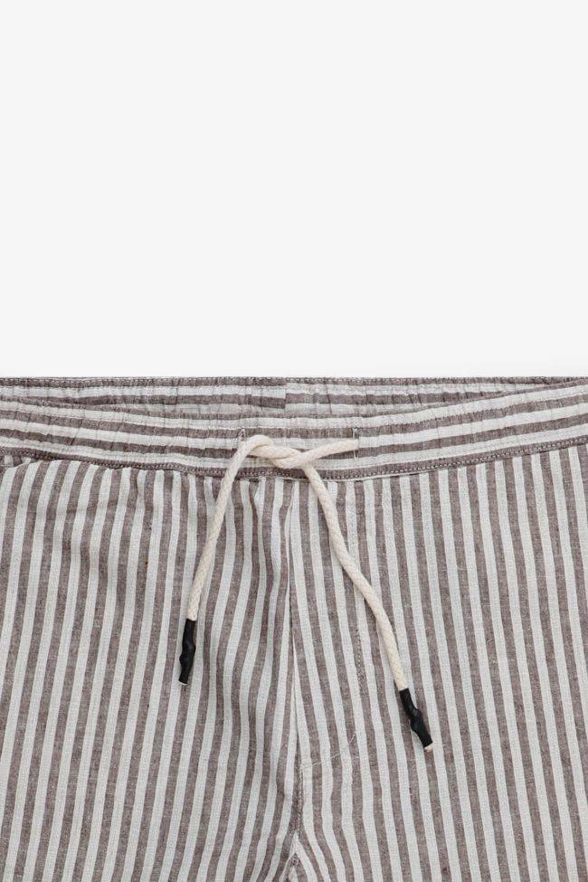b-style Hose Herren B-Style Bermuda Regular Streifen 51% Leinen 49% Baumwolle Preisnachlass
